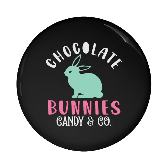 Chocolate Bunnies Candy & Co Happy Easter Holiday Pin Buttons
