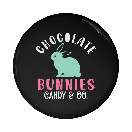 Chocolate Bunnies Candy & Co Happy Easter Holiday Pin Buttons