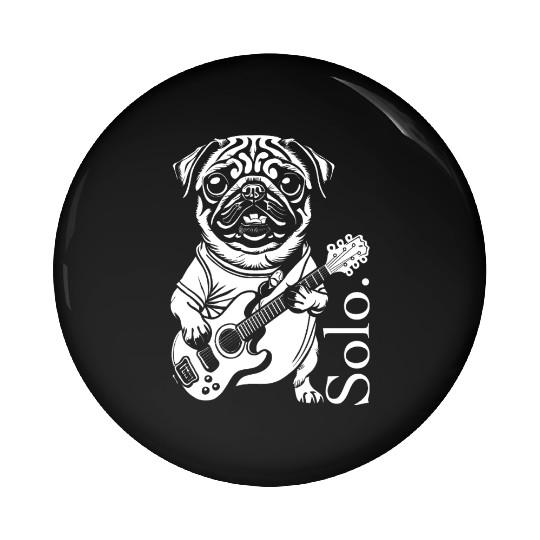 Pug solo. Dark colors Pin Buttons