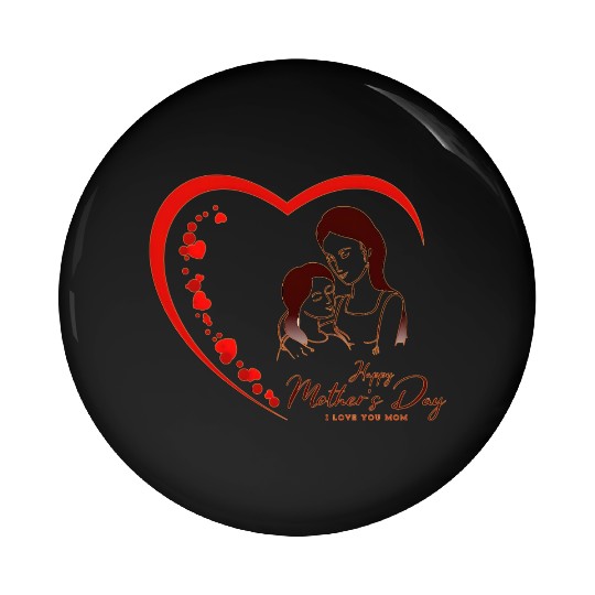Mother & Daughter Love Heart Mother’s Day Pin Buttons