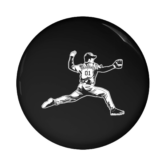 Baseball Pitcher Pin Buttons