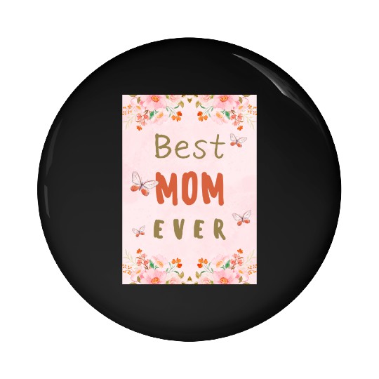 Pink Floral Mother s Day Card Pin Buttons