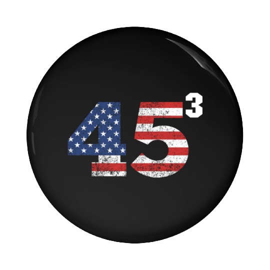 Trump 2028 45³ President Trump '28 45 Cubed45³ swe Pin Buttons