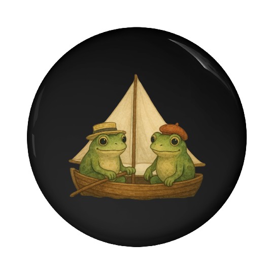 Frog Boat Pin Buttons
