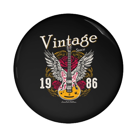 Vintage Since 1986 – Rocking 39 Years Loud Pin Buttons