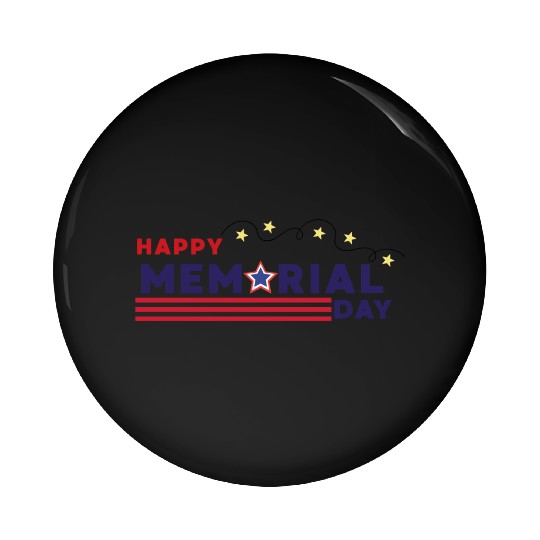 Happy Memorial Day – USA Star & Stripes Design Pin Buttons