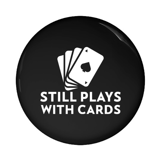 Still Plays with Cards Cool Poker Pin Buttons