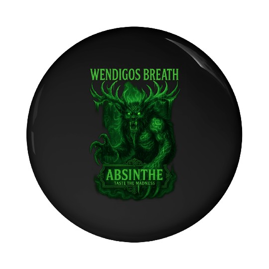Wendigos Breath Absinthe Mock Liquor Pin Buttons