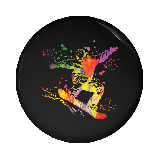 Snowboarder Snowboard Snowboarding Pin Buttons