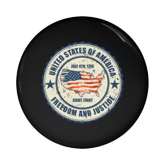 USA FREEDOM AND JUSTICE Pin Buttons