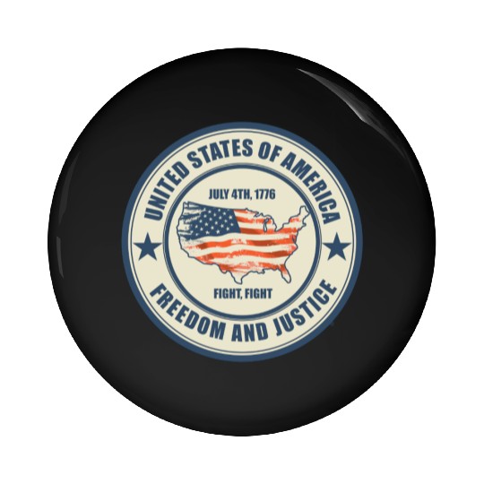 USA FREEDOM AND JUSTICE Clean Pin Buttons