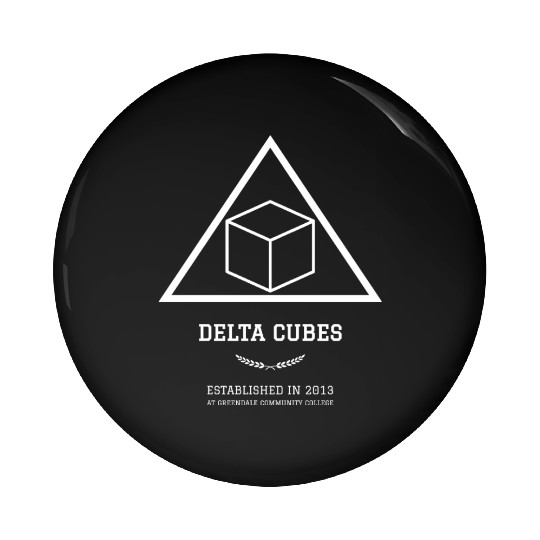 DELTA CUBES (white lettering) Pin Buttons
