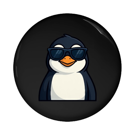 Cool penguin with sunglasses summer funny Pin Buttons