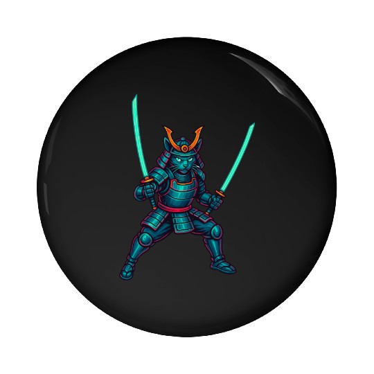 Legendary Samurai Cat – Epic Warrior Design” Pin Buttons