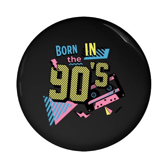 Born In The 90s Retro Nostalgia 90s Design Pin Buttons