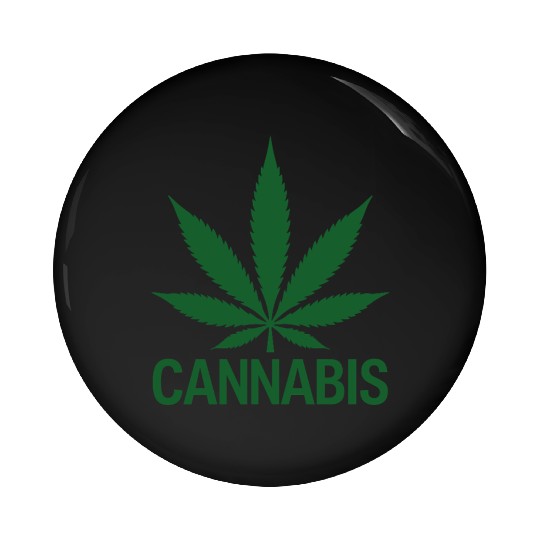 Cannabis Hemp Leaf Statement Green Look Pin Buttons