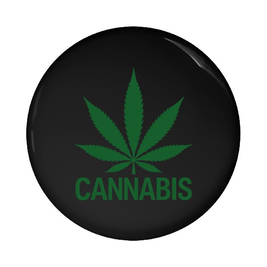 Cannabis Hemp Leaf Statement Green Look Pin Buttons