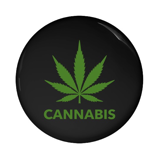 Cannabis Hemp Leaf Statement Green Look Pin Buttons