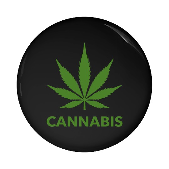 Cannabis Hemp Leaf Statement Green Look Pin Buttons