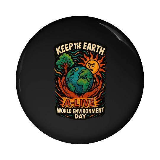 Earth Guardian World Environment Day Pin Buttons