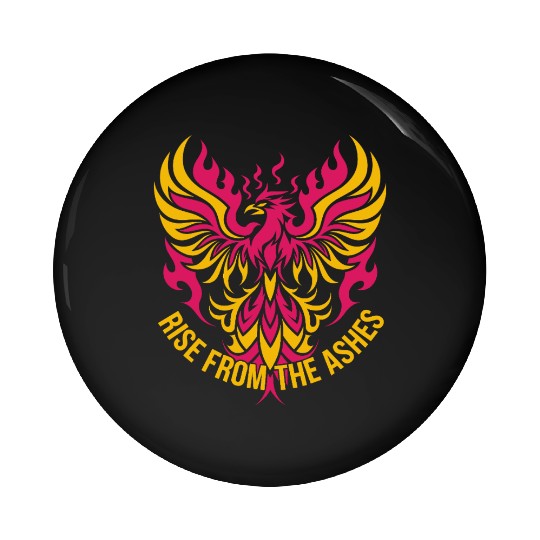 Rise From The Ashes Phoenix Bird T Tattoo Pin Buttons