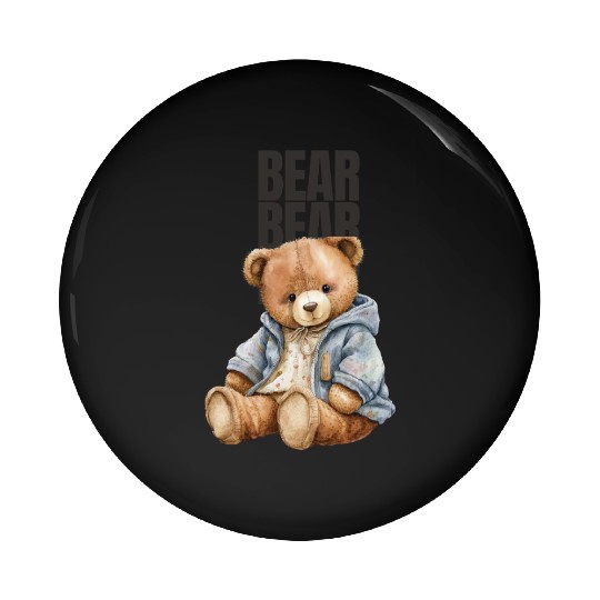 Black and Grey Fashion Logo Pin Buttons