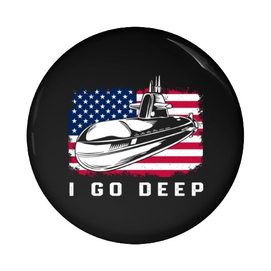 Patriotic American Submarine Veteran Pin Buttons