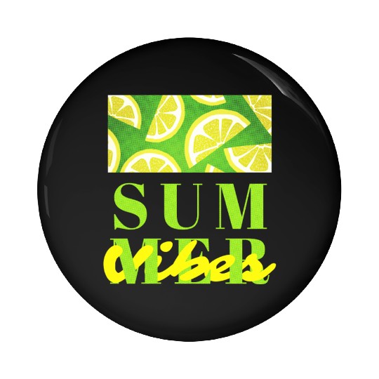 Lemon Fresh Summer Mood – Minimalist Citrus Art Pin Buttons