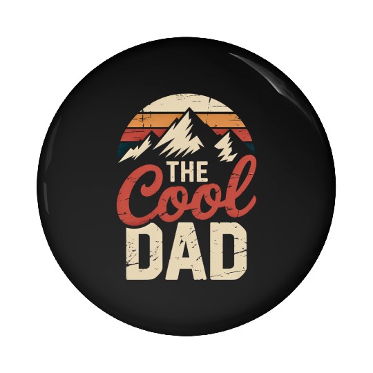 Retro Cool Dad Hiking Pin Buttons