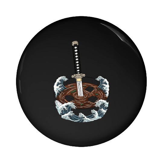 Katana Miso Bowl: Samurai Soup Pin Buttons
