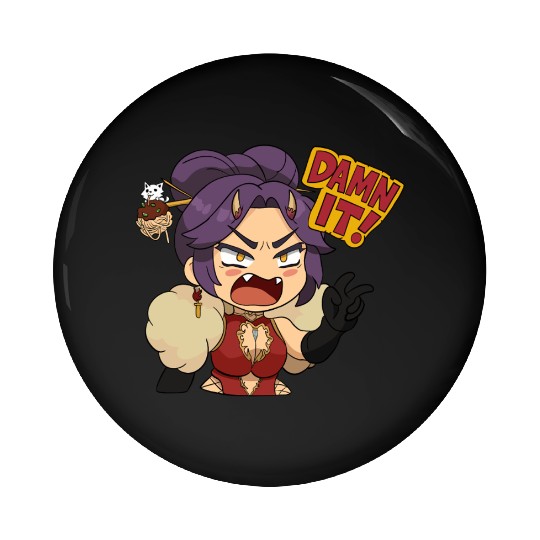 OniGiri AKA Giri Mario Party Style Sticker DAMN IT Pin Buttons