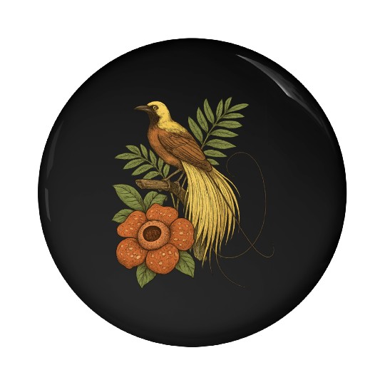 Bird of Paradise Rafflesia Pin Buttons