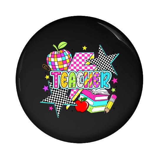 Retro Teacher Preppy Teacher Pin Buttons