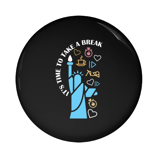 Inspirational Liberty and Wellness Theme Pin Buttons
