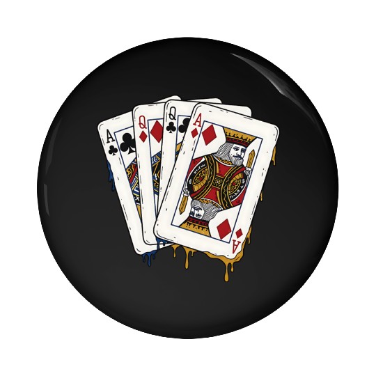 poker cards spades hand Pin Buttons