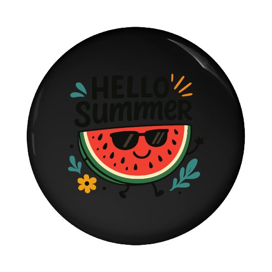 Hello Summer Watermelon Fun Pin Buttons