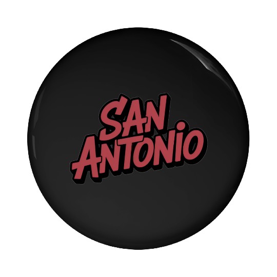 San Antonio Text Design Pin Buttons