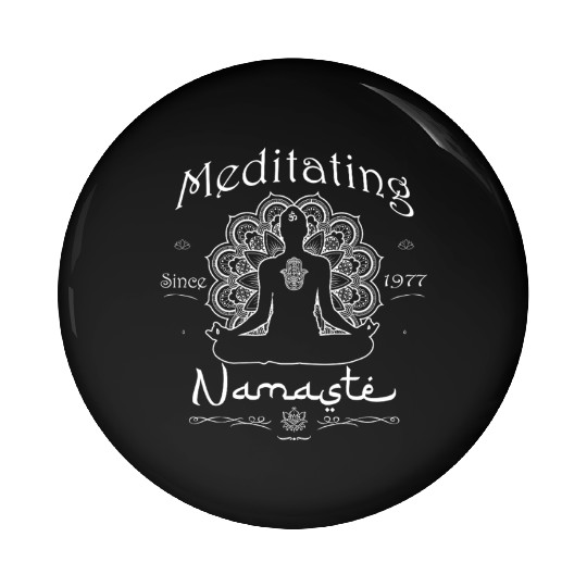 Meditating Since 1977 - 48 Years of Inner Harmony Pin Buttons