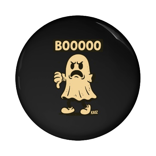 Angry Ghost – BOOOOO thumbs-down Pin Buttons