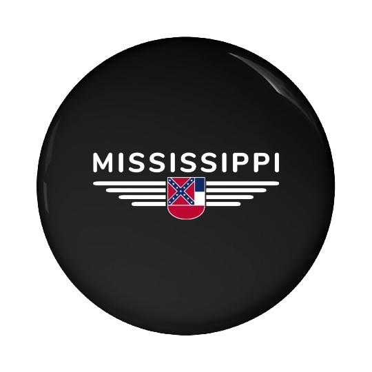 Mississippi State Flag Emblem Design Pin Buttons