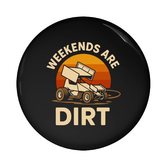 Sprint Car Racing Dirt Track Speed Oval Race Pin Buttons