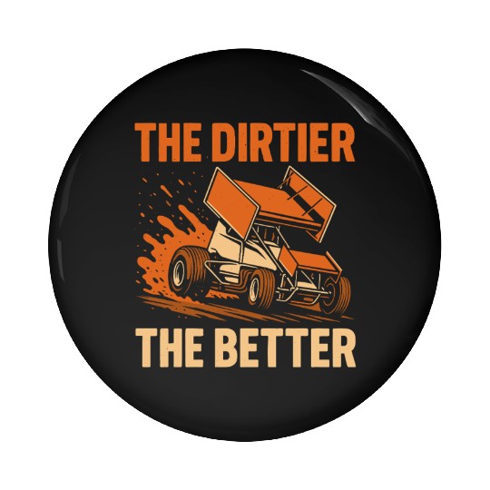 Sprint Car Racing Dirt Track Speed Oval Race Pin Buttons