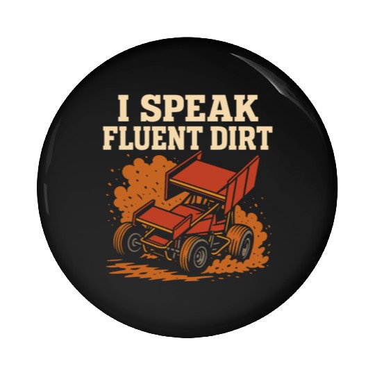 Sprint Car Racing Dirt Track Speed Oval Race Pin Buttons