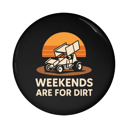 Sprint Car Racing Dirt Track Speed Oval Race Pin Buttons