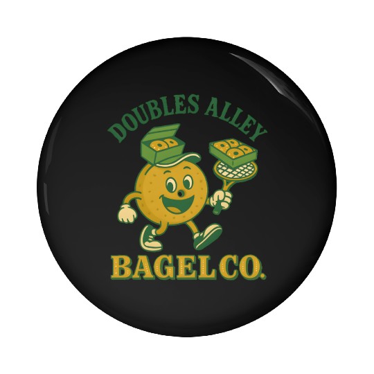 Funny Tennis Humor Pin Buttons - Doubles Alley Bagel Co.