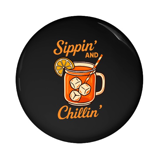 Relaxed Drink Aesthetic Tees Pin Buttons