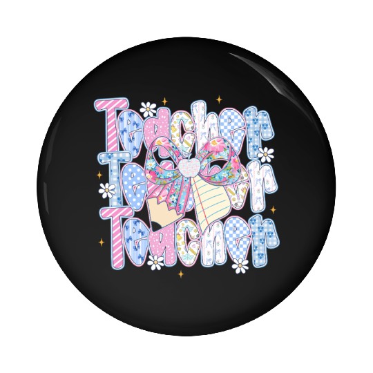 Preppy Teacher Coquette Pin Buttons