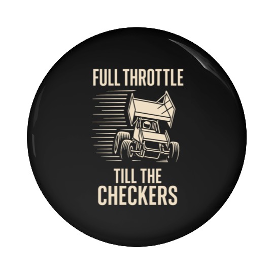 Sprint Car Racing Dirt Track Speed Oval Race Pin Buttons