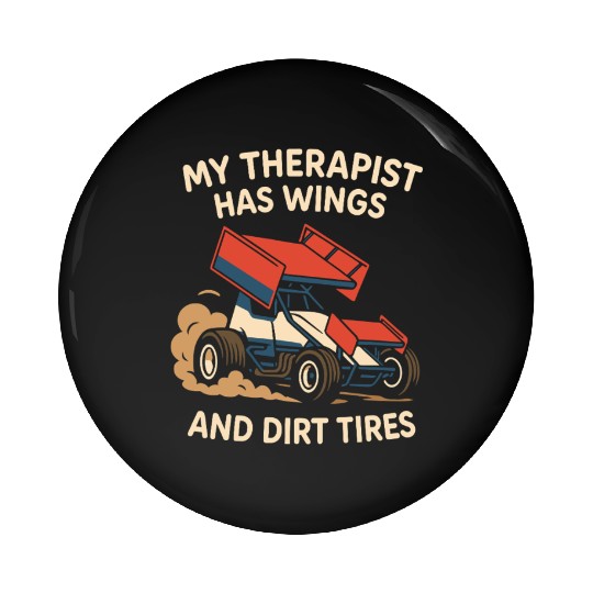Sprint Car Racing Dirt Track Speed Oval Race Pin Buttons