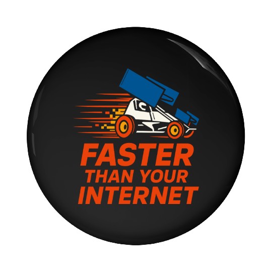 Sprint Car Racing Dirt Track Speed Oval Race Pin Buttons